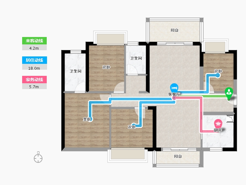 广东省-东莞市-公园壹号-97.65-户型库-动静线