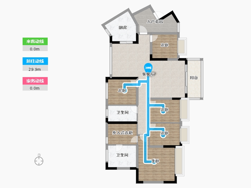 广东省-梅州市-梅州市恒大御景半岛32栋-146.01-户型库-动静线