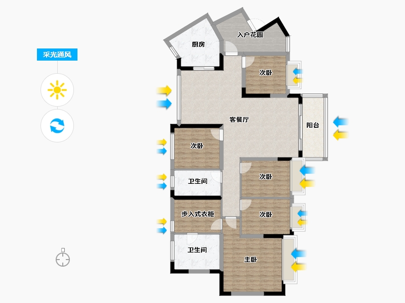 广东省-梅州市-梅州市恒大御景半岛32栋-146.01-户型库-采光通风