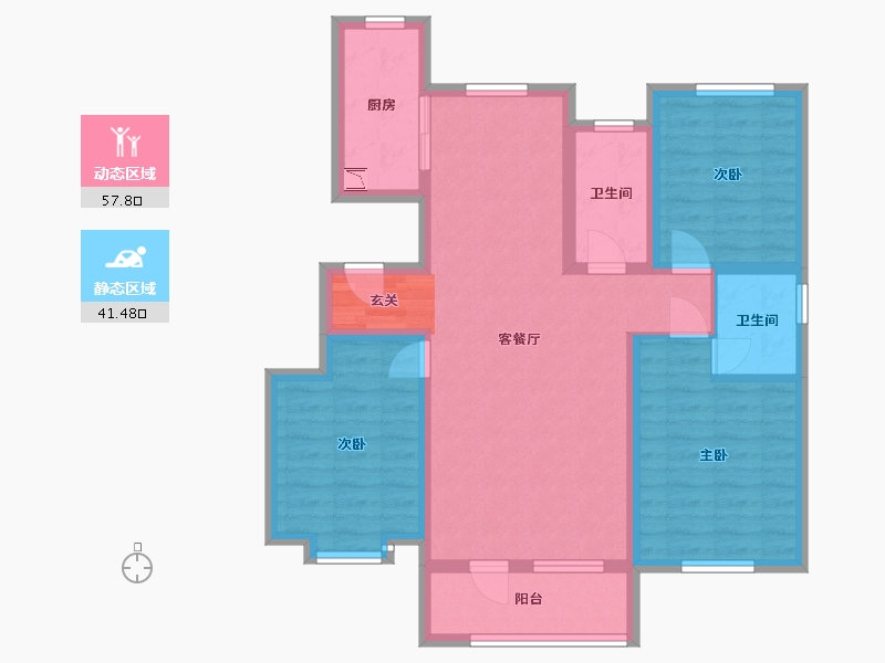 河北省-石家庄市-万德华府-87.45-户型库-动静分区