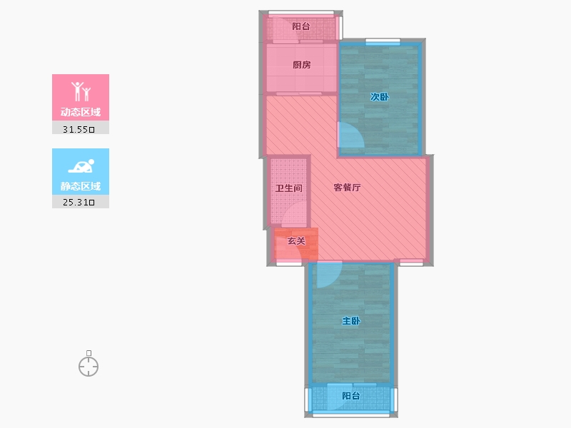 北京-北京市-星光佳园-49.87-户型库-动静分区