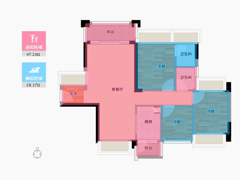 广东省-佛山市-香格里-65.46-户型库-动静分区