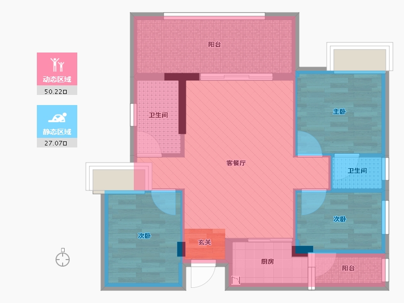 广东省-云浮市-广发新城-67.25-户型库-动静分区