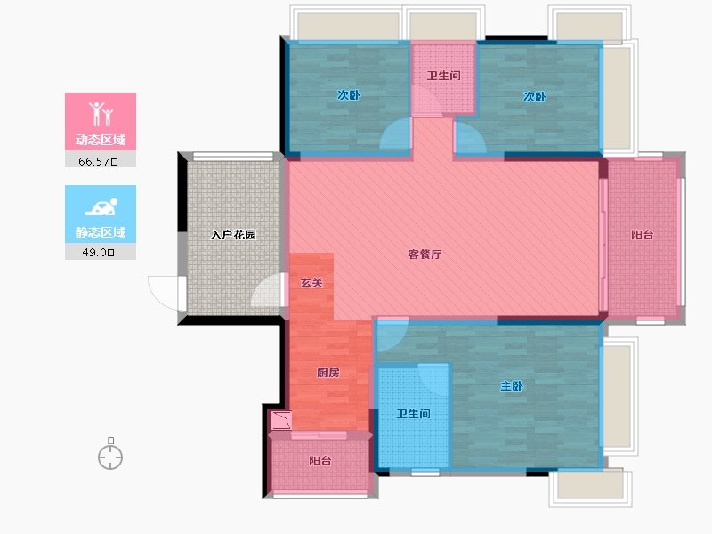 广东省-河源市-十里东岸-113.58-户型库-动静分区