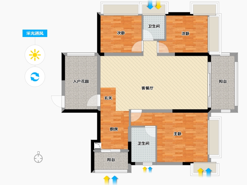 广东省-河源市-十里东岸-113.58-户型库-采光通风