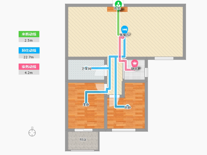 河北省-保定市-朝阳花园-C区-80.00-户型库-动静线