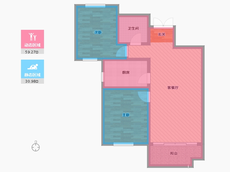 山东省-青岛市-新城海韵名邦-79.00-户型库-动静分区