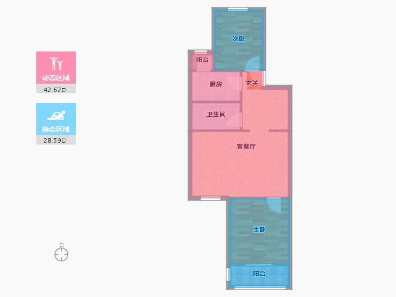 北京-北京市-宝盛西里-63.39-户型库-动静分区