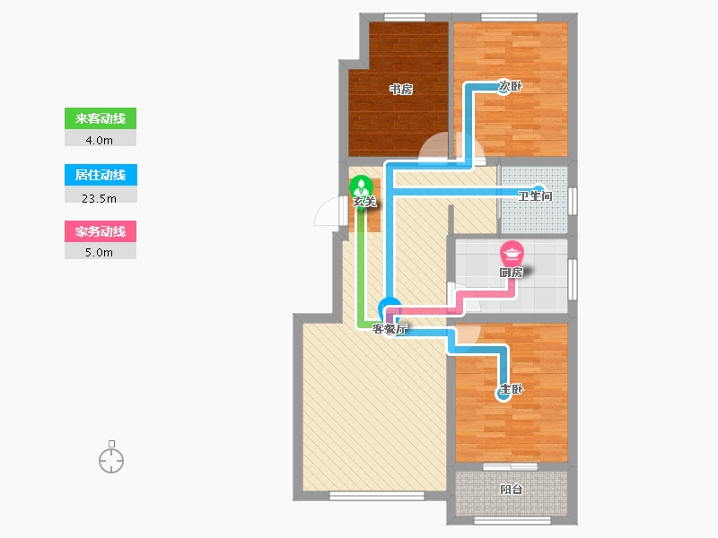 河北省-唐山市-昊宇一品-86.60-户型库-动静线