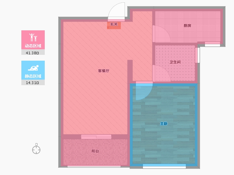 浙江省-嘉兴市-凤栖桃苑-48.60-户型库-动静分区