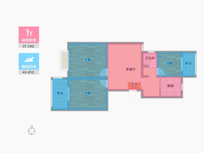 山东省-济宁市-凤凰城-72.66-户型库-动静分区