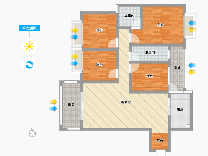 湖南省-郴州市-汇金城-99.03-户型库-采光通风