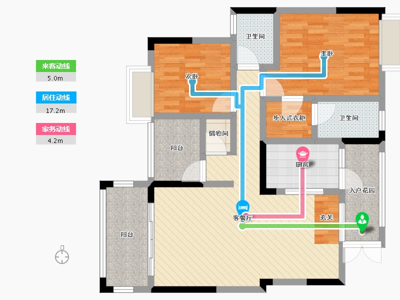 四川省-宜宾市-光明春天-86.63-户型库-动静线