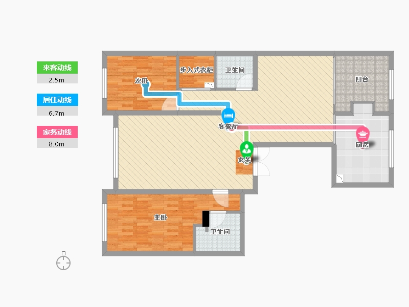 内蒙古自治区-赤峰市-金泽园小区(建设中)-109.54-户型库-动静线