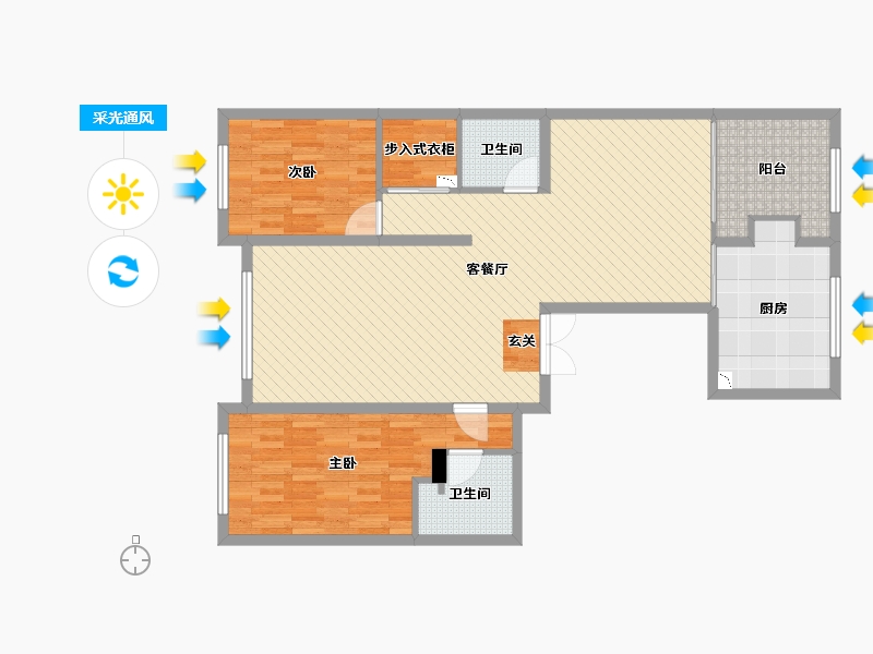 内蒙古自治区-赤峰市-金泽园小区(建设中)-109.54-户型库-采光通风