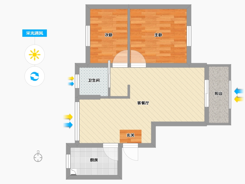 上海-上海市-丽冬苑-49.77-户型库-采光通风