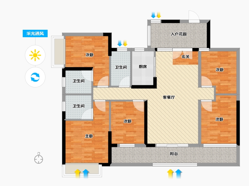 广东省-肇庆市-金凯盛誉城-119.86-户型库-采光通风