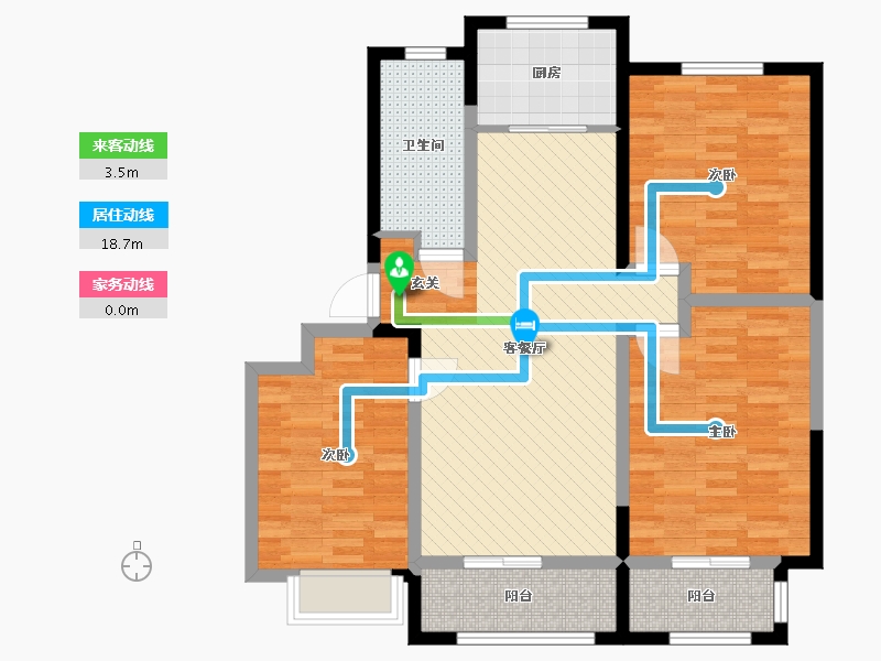 山东省-潍坊市-寿光清河垄塬-95.62-户型库-动静线