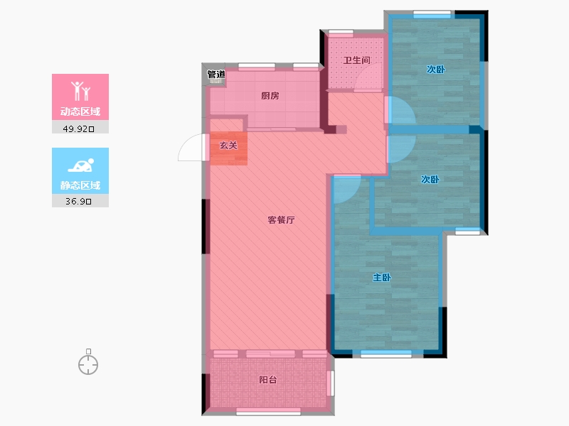 河南省-周口市-信华城-76.13-户型库-动静分区