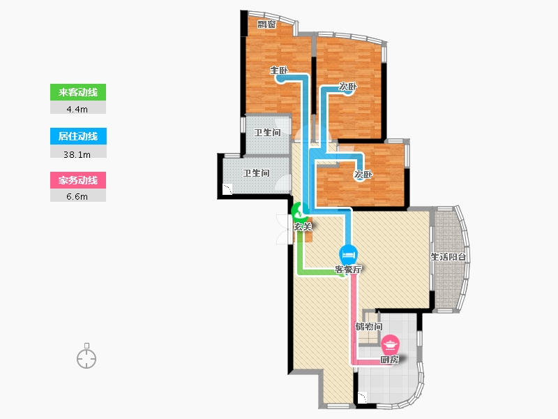 浙江省-温州市-总府一号-134.45-户型库-动静线