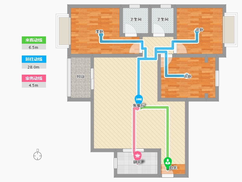 四川省-成都市-东方威尼斯-96.52-户型库-动静线