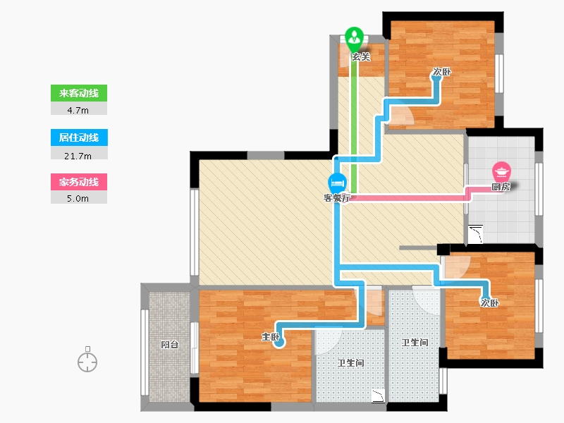 湖北省-孝感市-博学华府-90.66-户型库-动静线