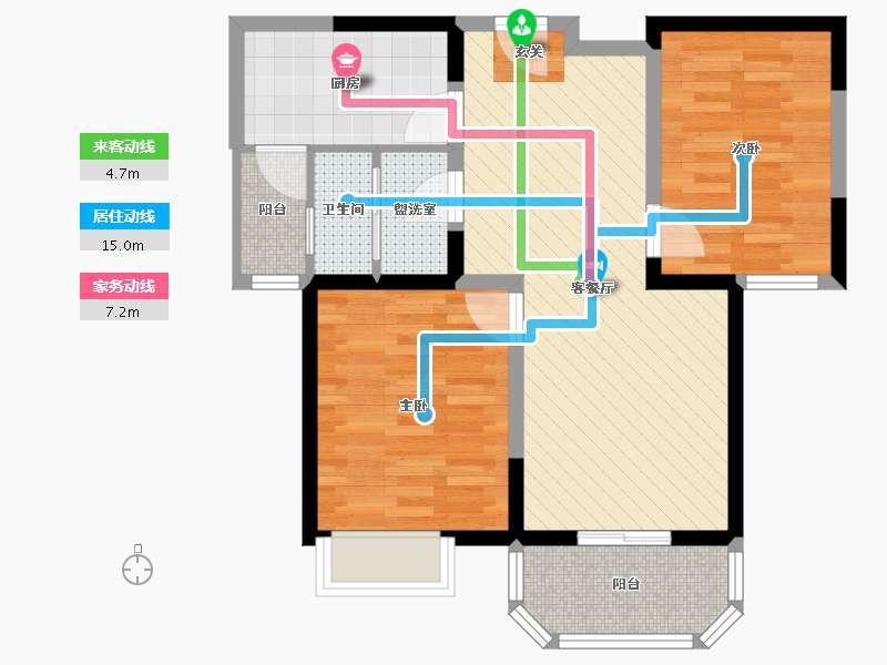 陕西省-西安市-华清学府城-66.53-户型库-动静线