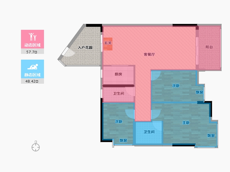 广东省-广州市-南华时代城-104.93-户型库-动静分区