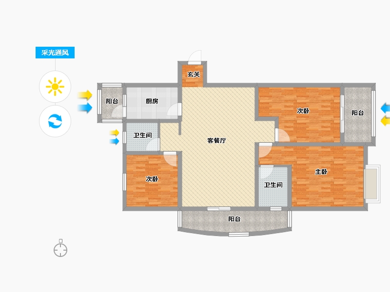 山东省-济宁市-城投锦园-129.44-户型库-采光通风