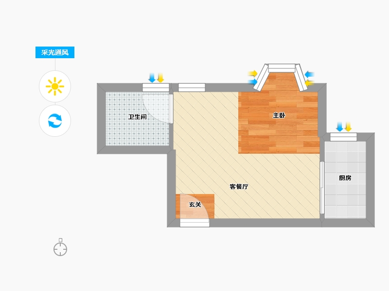 安徽省-合肥市-玫瑰绅城-B5号楼-22.48-户型库-采光通风