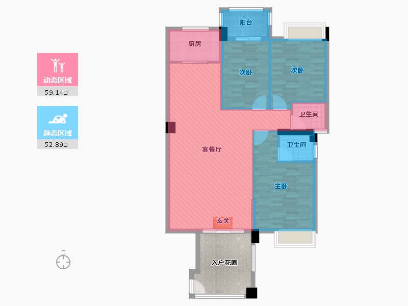 广东省-汕头市-上五公寓-113.10-户型库-动静分区