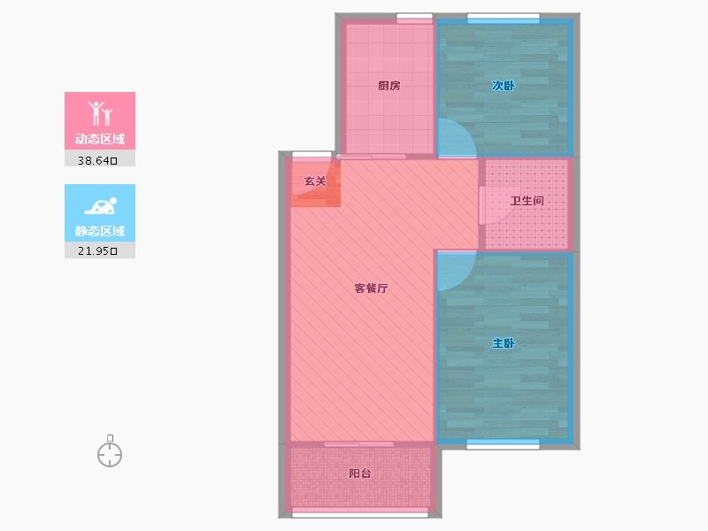 江苏省-南京市-兴隆新寓兴宏园-13幢-54.16-户型库-动静分区