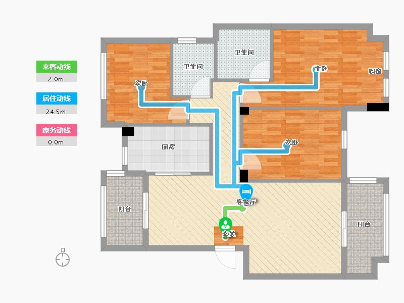 浙江省-宁波市-桃源佳苑-99.23-户型库-动静线