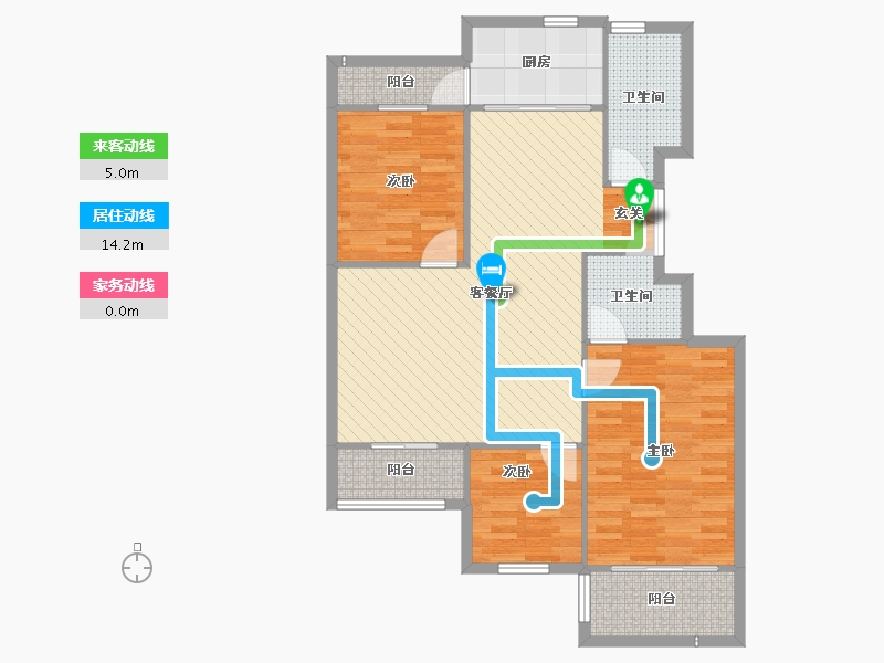 浙江省-杭州市-天都城天水苑-97.18-户型库-动静线