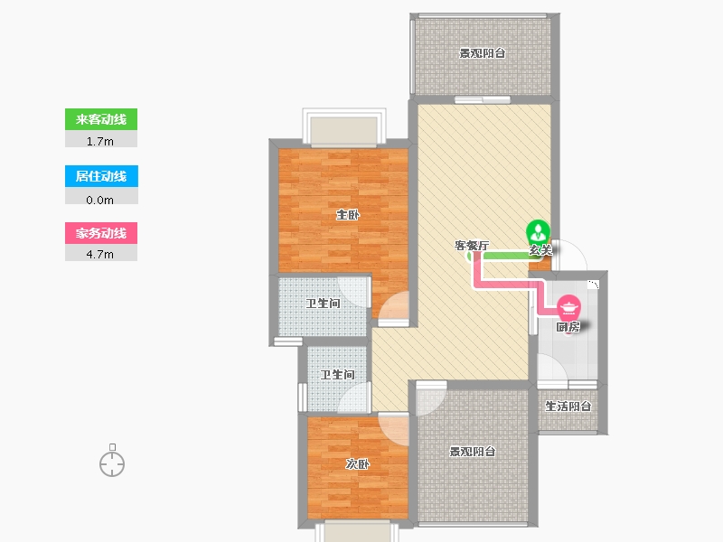 湖南省-衡阳市-中元湘江翰林-82.08-户型库-动静线