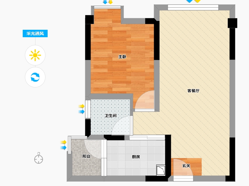 四川省-自贡市-左岸上城-41.05-户型库-采光通风