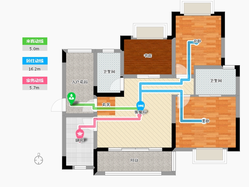 四川省-成都市-清水别韵-84.39-户型库-动静线