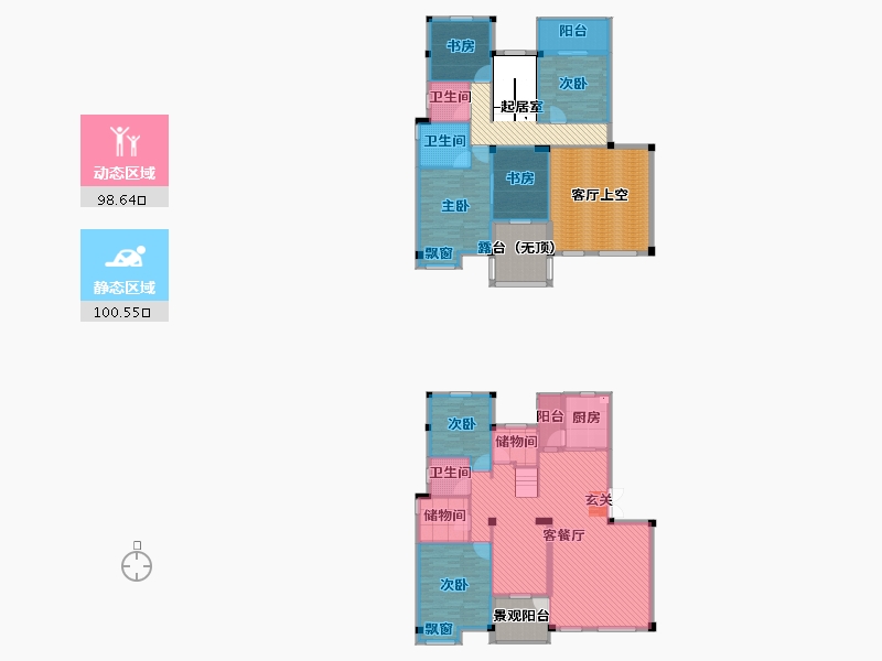 湖北省-武汉市-万丰丰泽园-240.86-户型库-动静分区