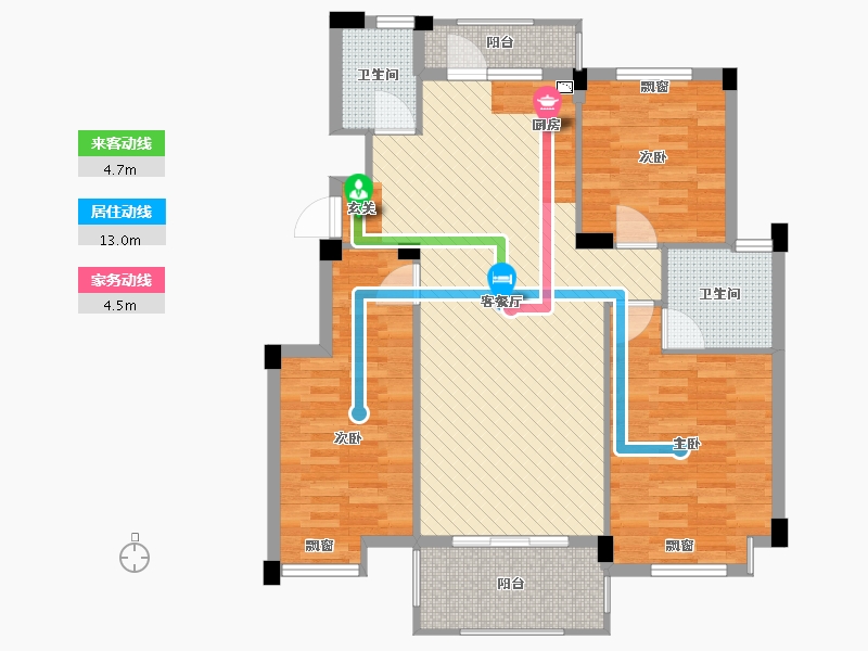 浙江省-丽水市-汤公御景园-98.33-户型库-动静线