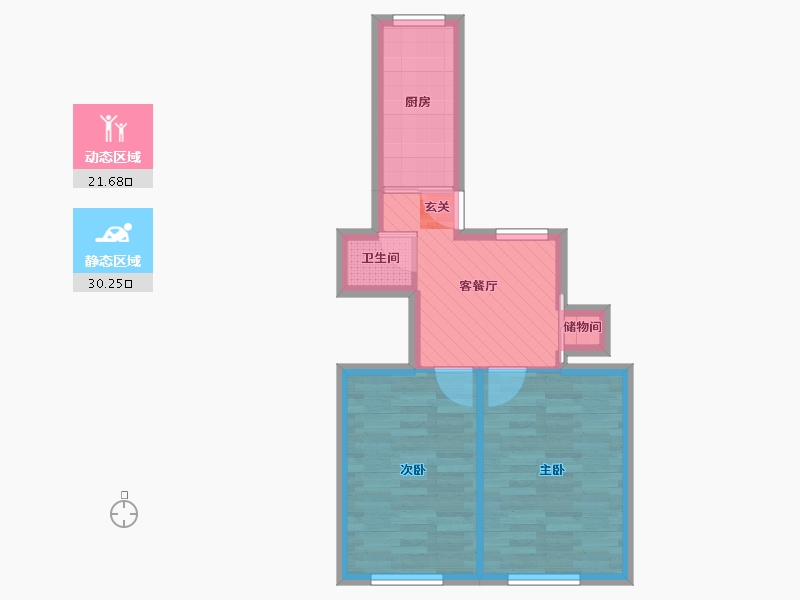 山东省-青岛市-老房-45.46-户型库-动静分区