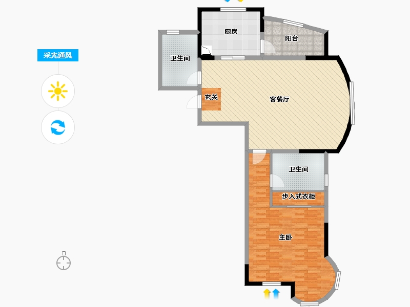 浙江省-温州市-泰顺鸿发香江花园-114.78-户型库-采光通风