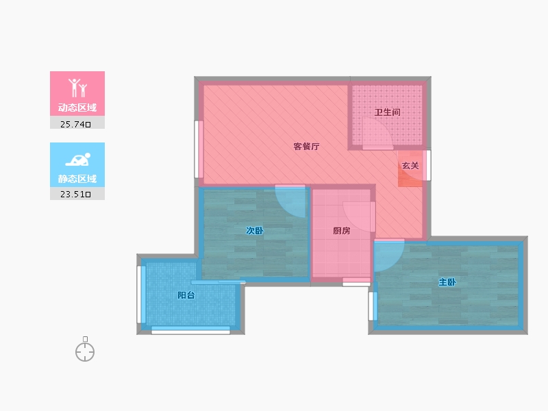 北京-北京市-金隅康惠园-42.82-户型库-动静分区