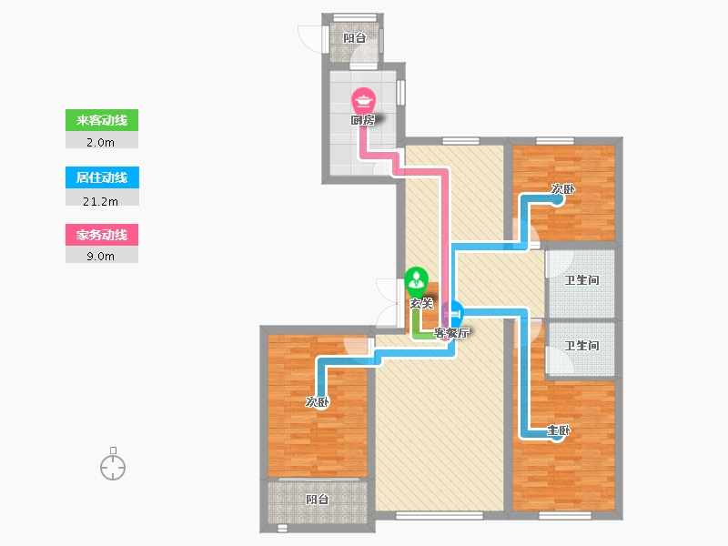 山东省-烟台市-龙湖一品-99.80-户型库-动静线