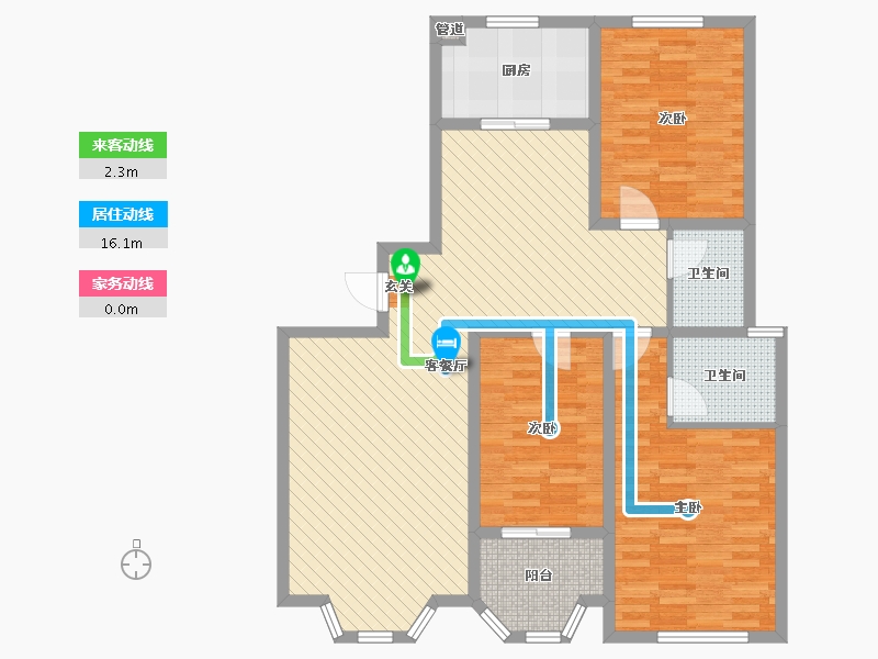 河北省-石家庄市-华府名邸-107.20-户型库-动静线