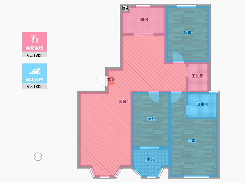 河北省-石家庄市-华府名邸-107.20-户型库-动静分区