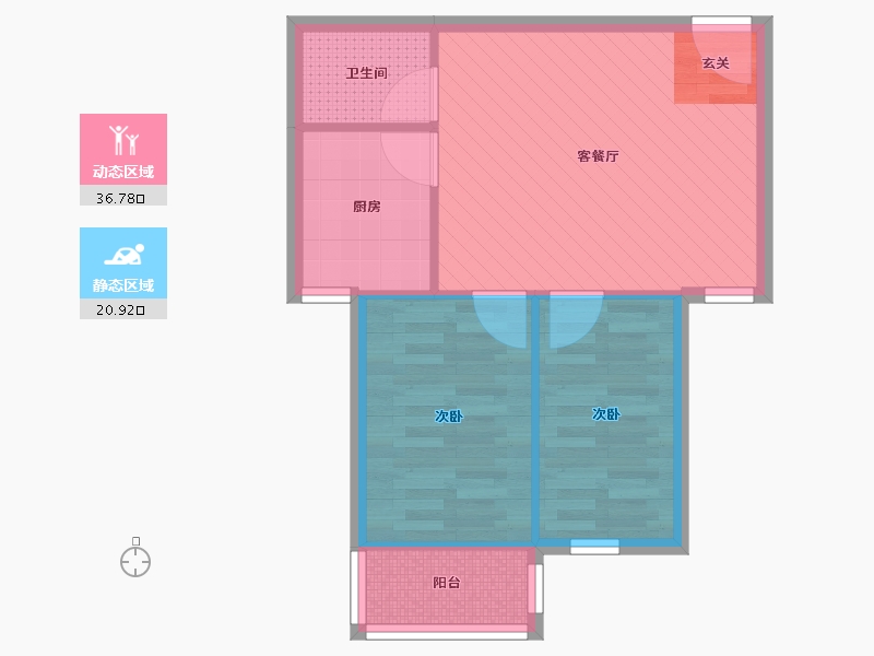 北京-北京市-兴海园-51.51-户型库-动静分区