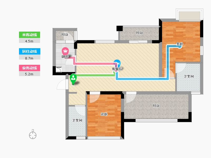 四川省-广安市-宏帆广场-81.75-户型库-动静线