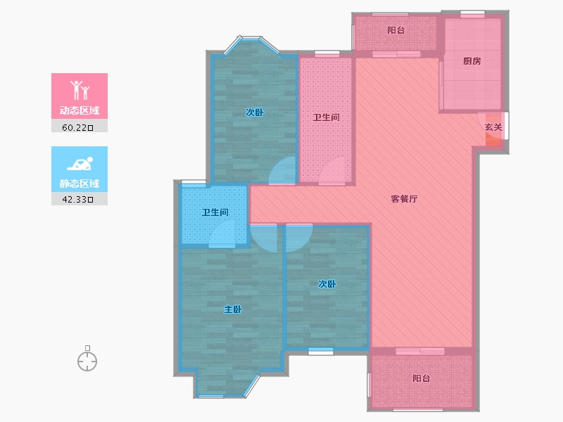 江苏省-南京市-金王府-92.26-户型库-动静分区