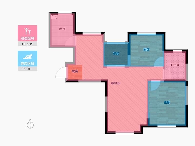 湖北省-武汉市-东湖睿园-62.53-户型库-动静分区