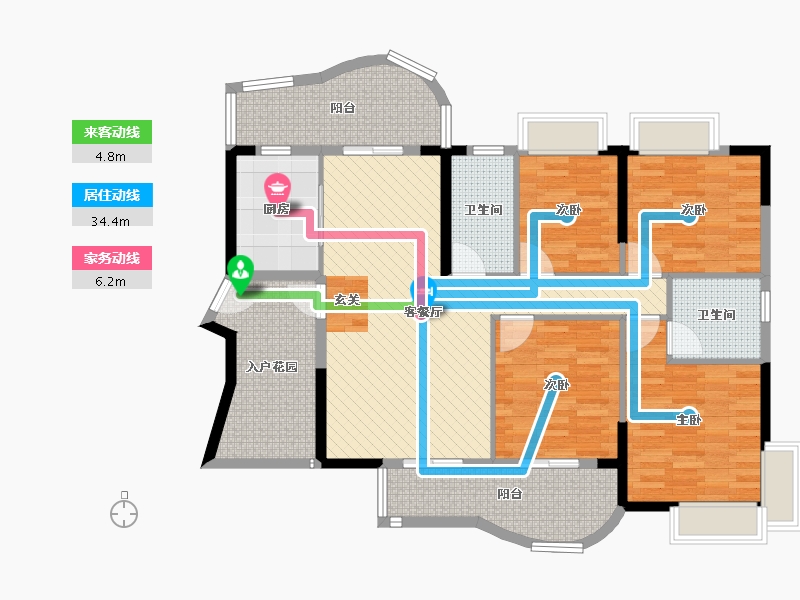 广东省-清远市-慧峰豪庭-119.69-户型库-动静线